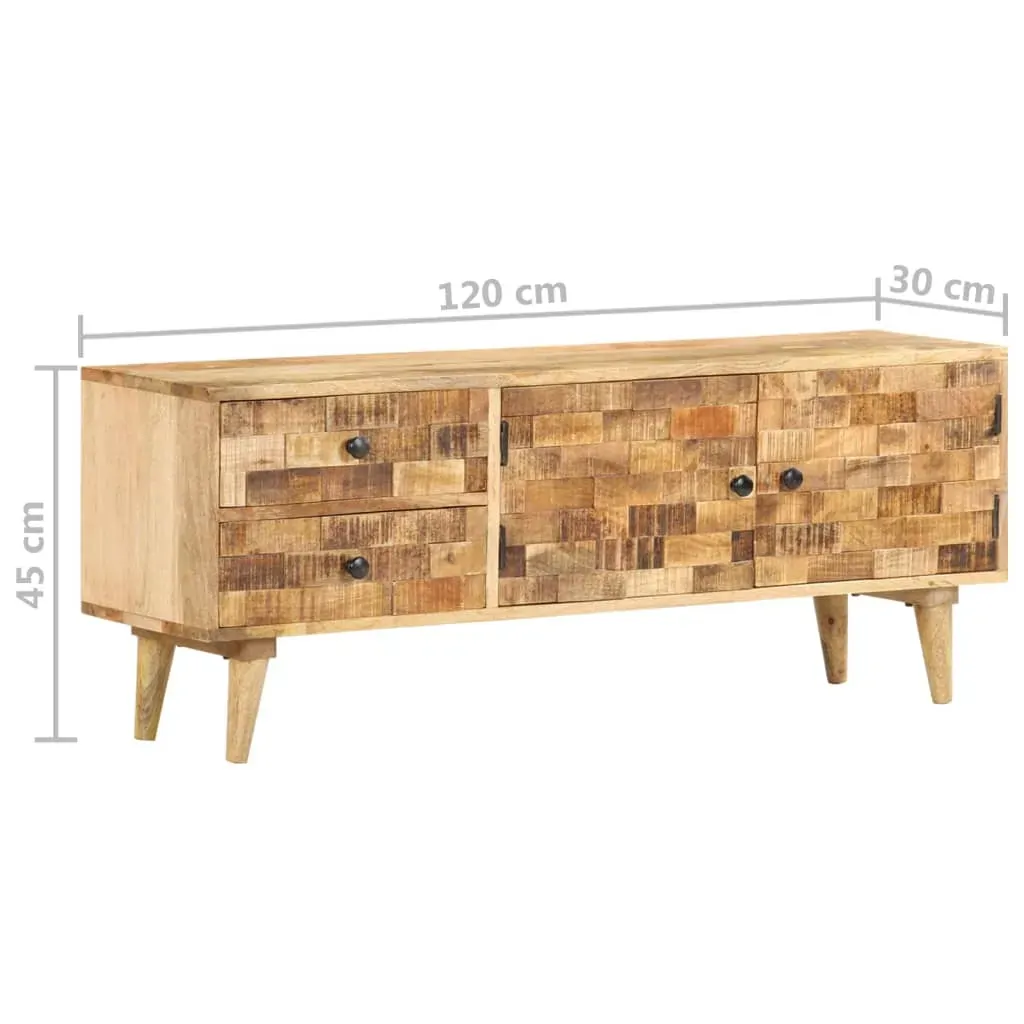 TV Cabinet 120x30x45 cm Solid Mango Wood Price