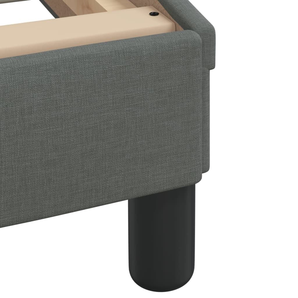 Bed Frame without Mattress Dark Grey 90x190 cm Fabric Price