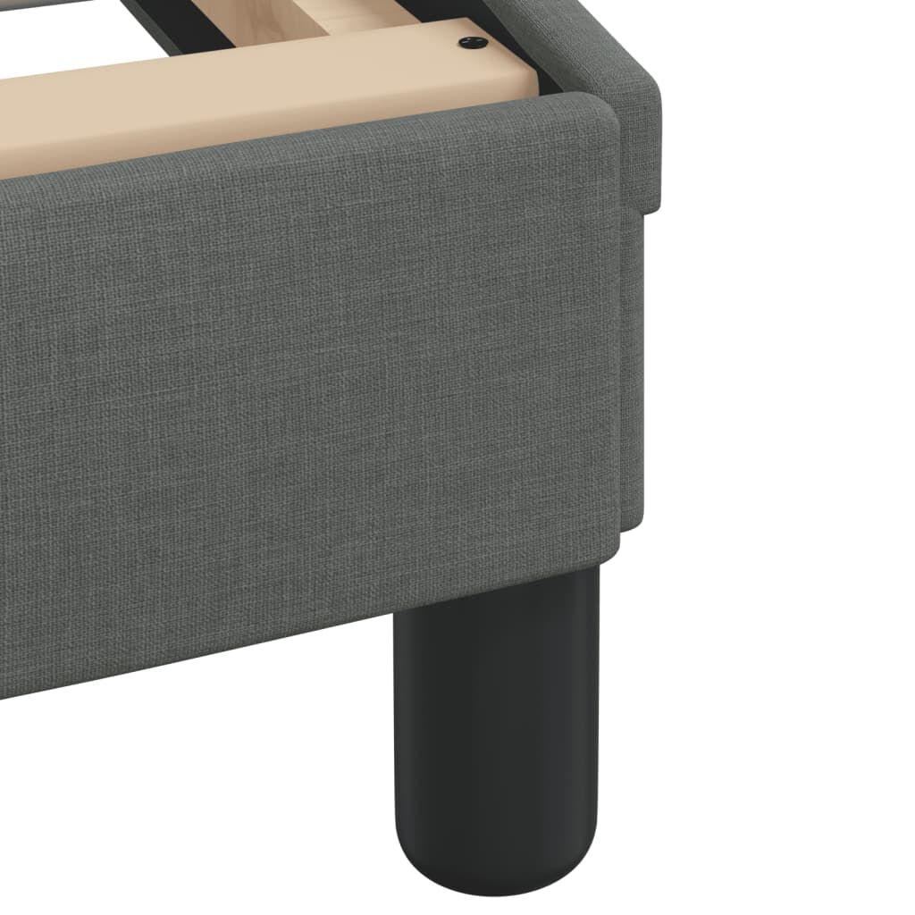 Bed Frame without Mattress Dark Grey 137x187 cm Double Fabric Price