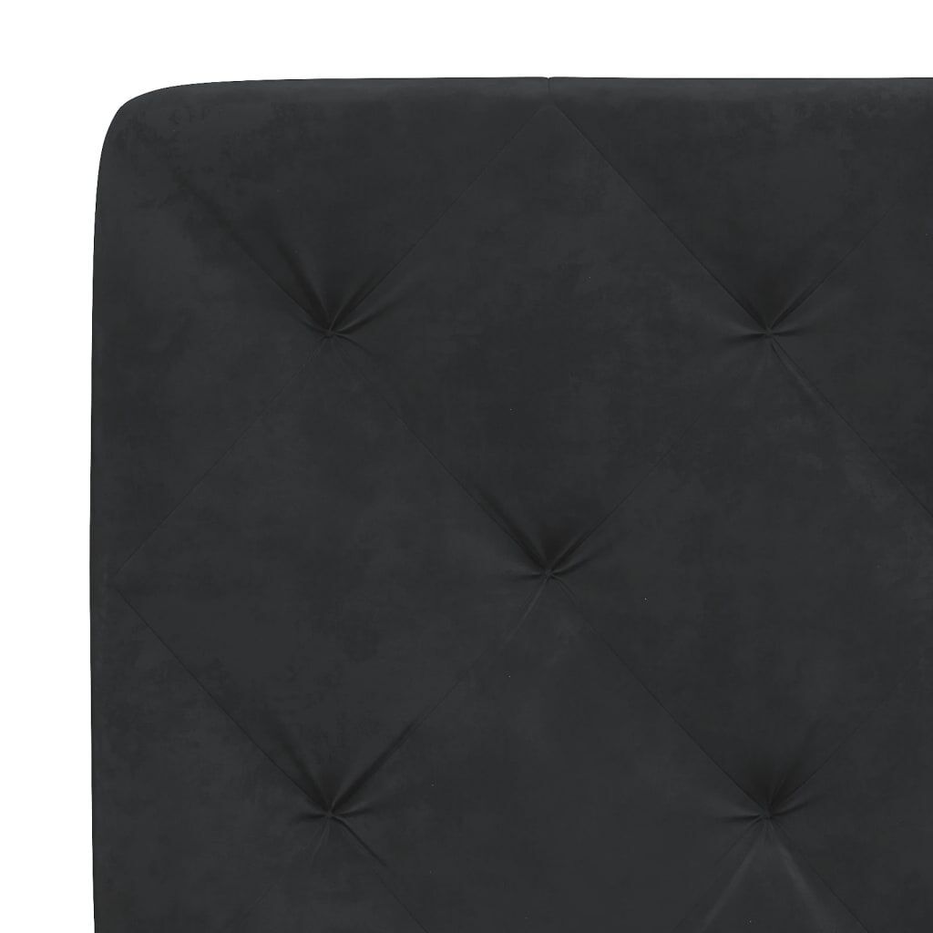 Bed Frame without Mattress Black 152x203 cm Queen Velvet Price
