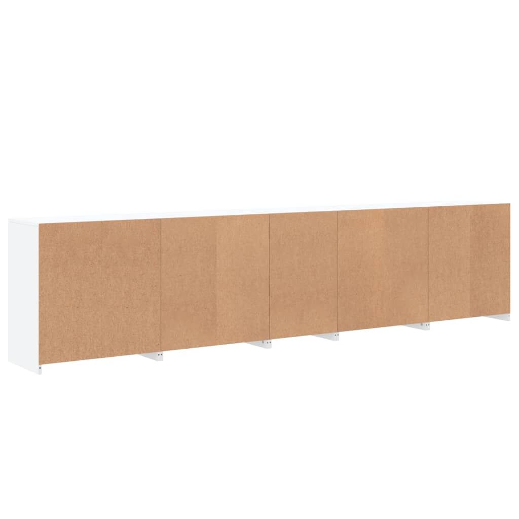 Sideboard with LED Lights White 283x37x67 cm Price