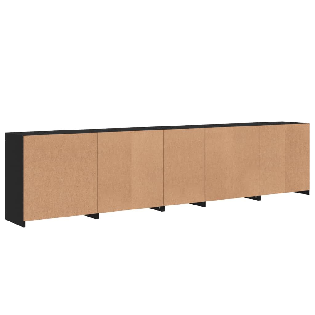 Sideboard with LED Lights Black 283x37x67 cm Price