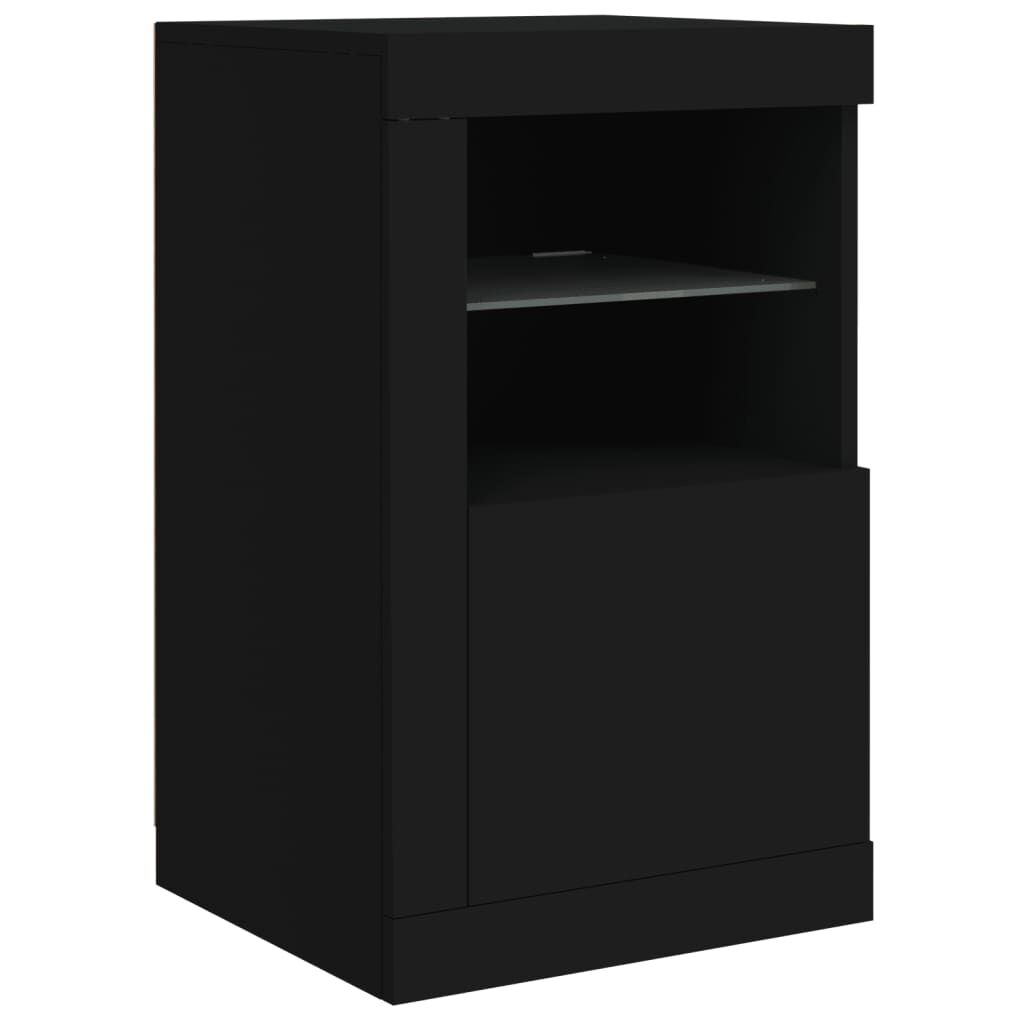 Sideboard with LED Lights Black 123x37x67 cm Price