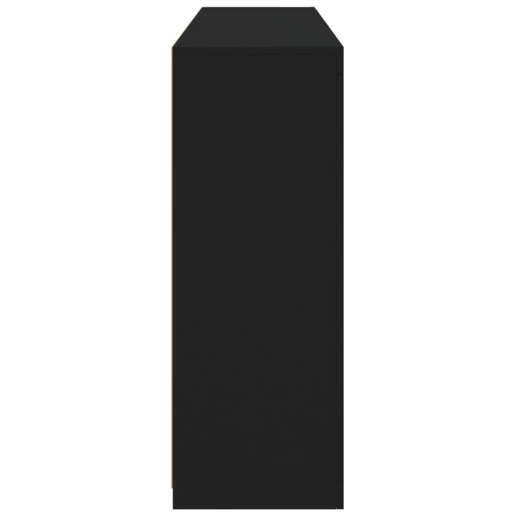 Sideboards with LED Lights 3 pcs Black Engineered Wood Price