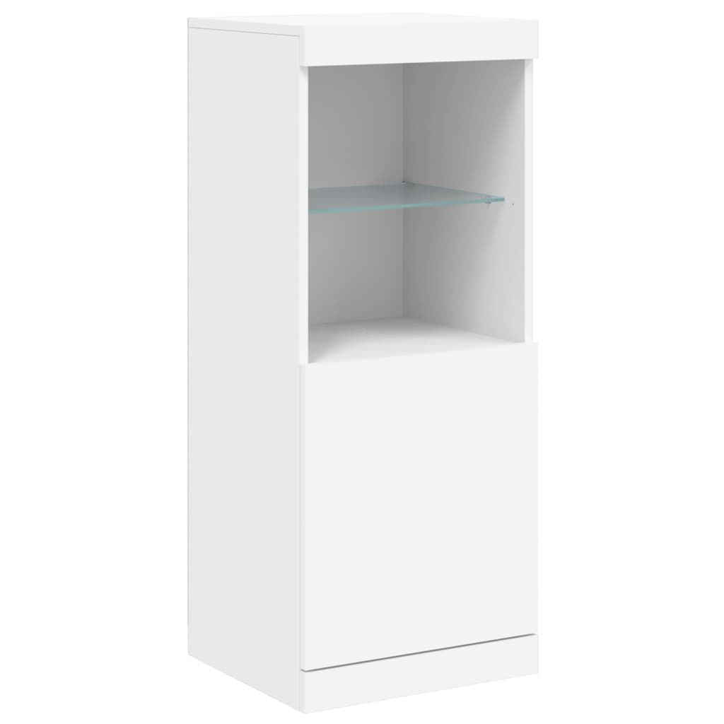 Sideboard with LED Lights White 162x37x100 cm Price