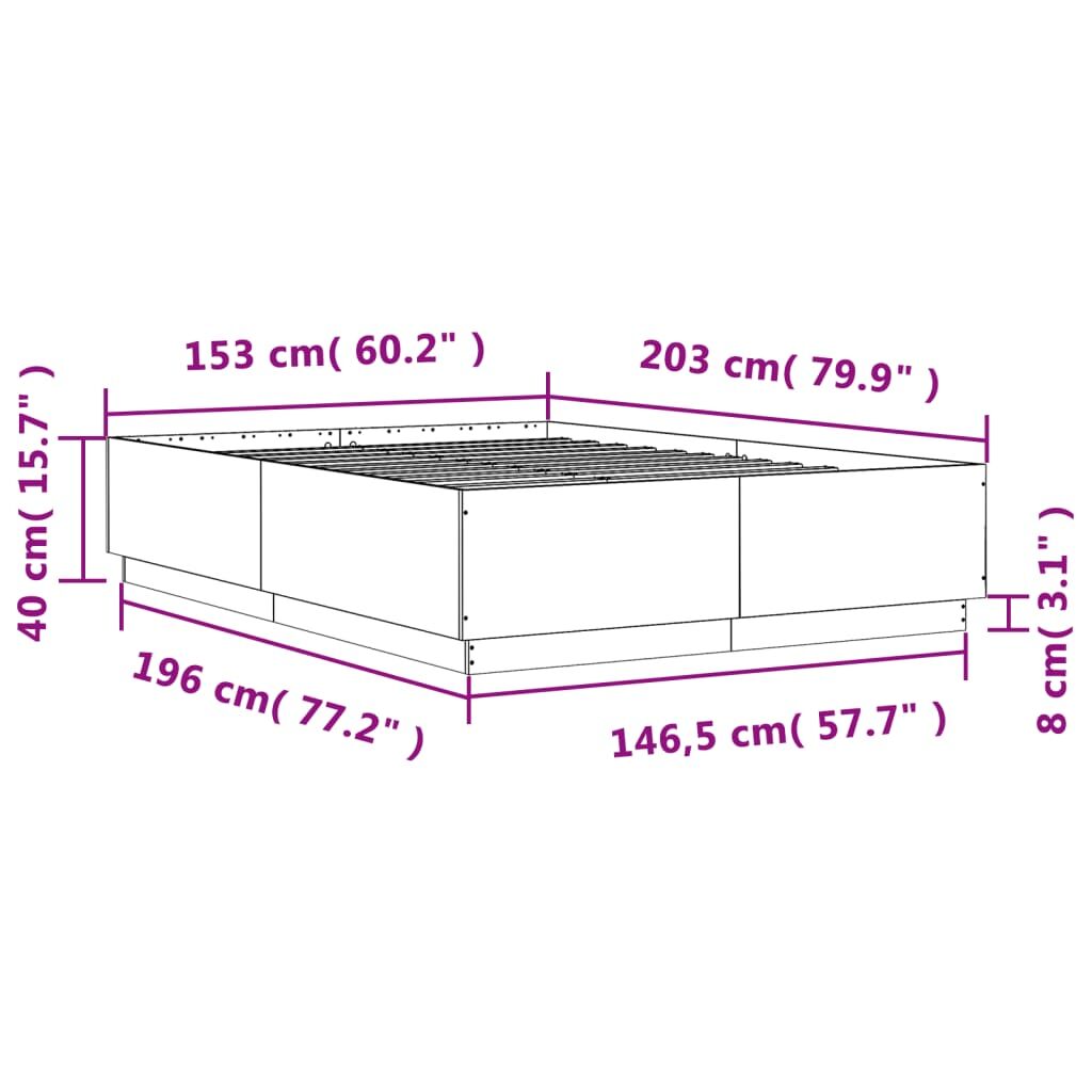 Bed Frame without Mattress White 150x200 cm Price