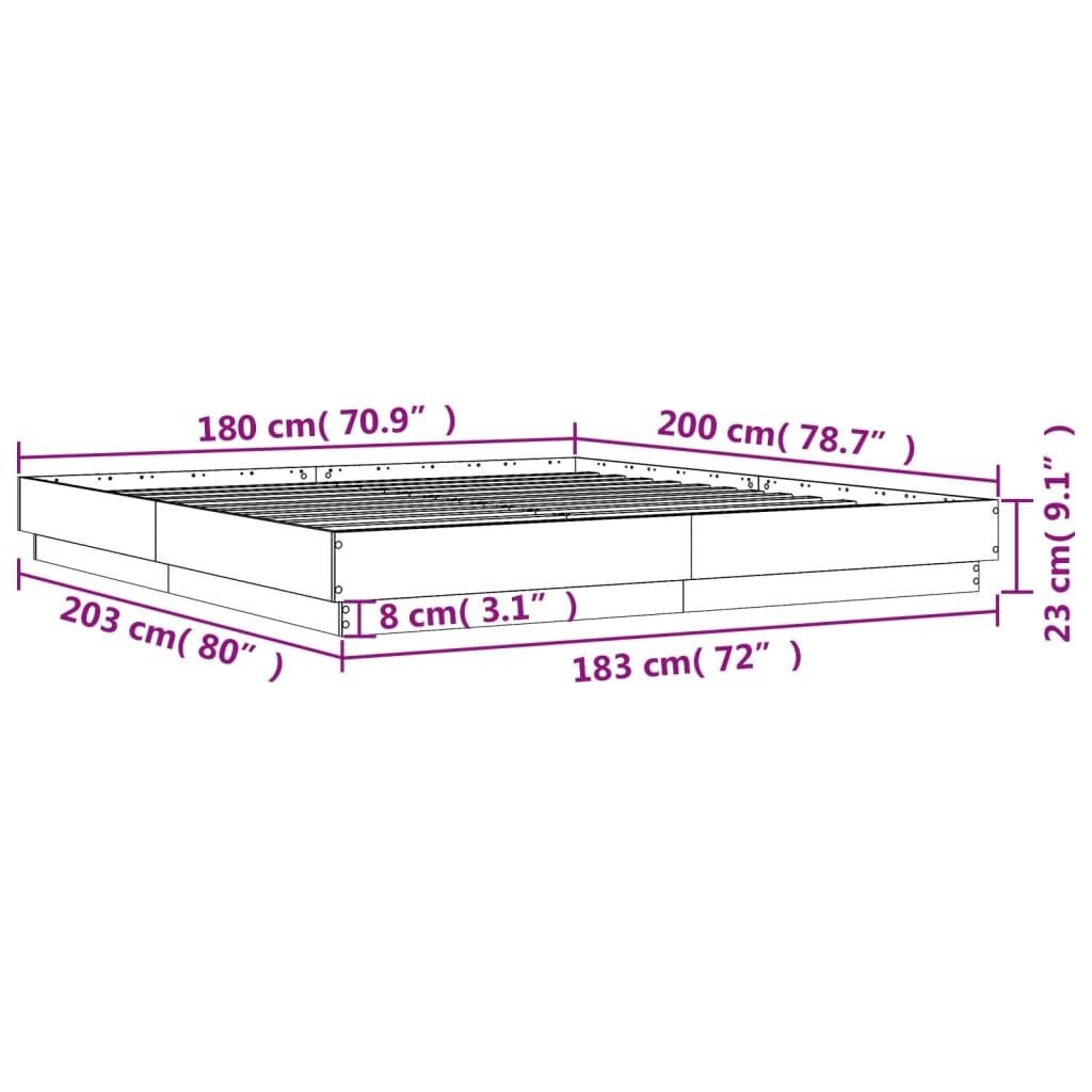 Bed Frame without Mattress White 183x203 cm King Price