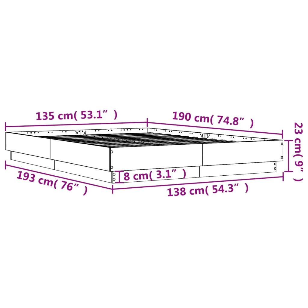 Bed Frame without Mattress White 135x190 cm Price