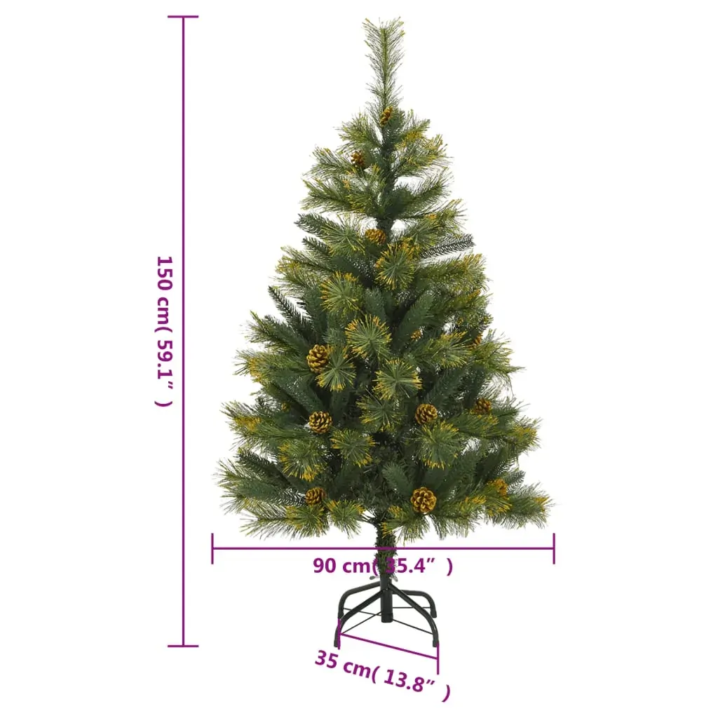 Artificial Hinged Christmas Tree 150 LEDs 150 cm Price