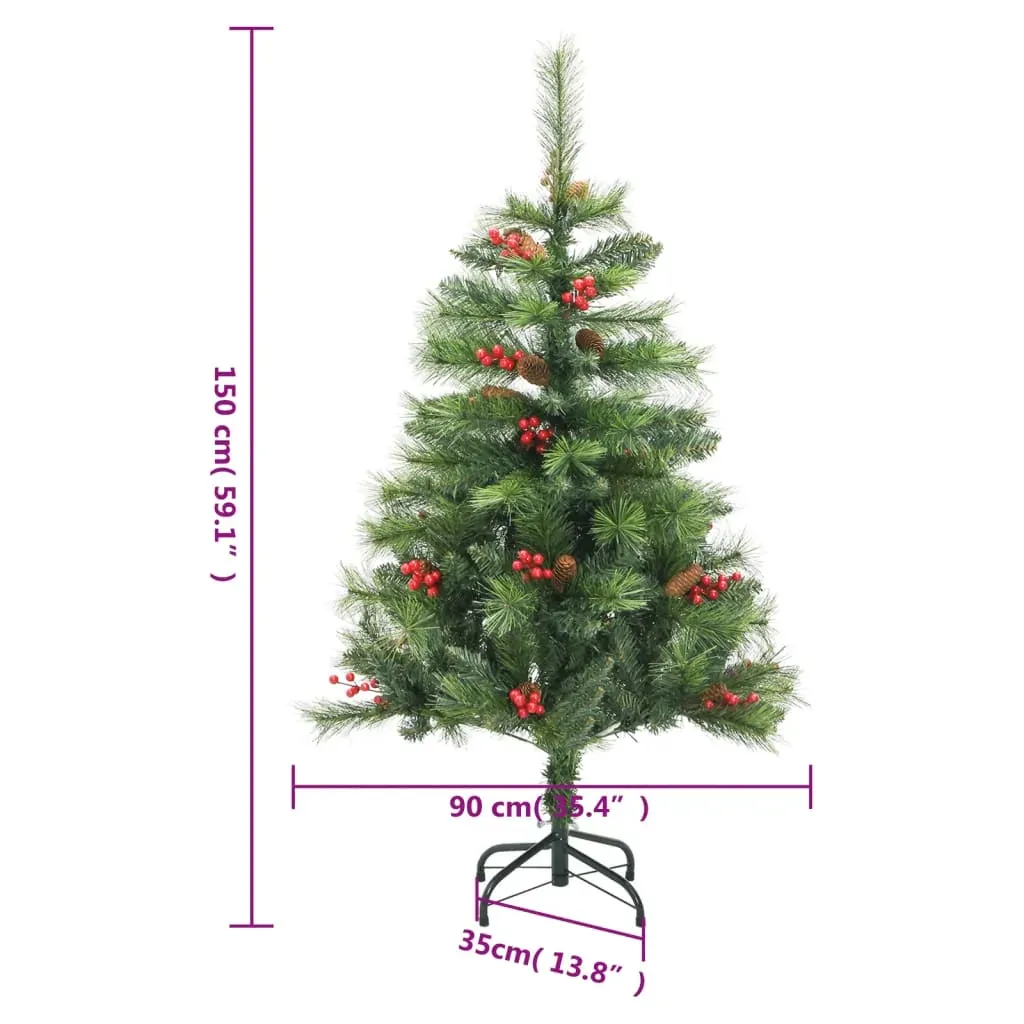 Artificial Hinged Christmas Tree 150 LEDs 150 cm Price