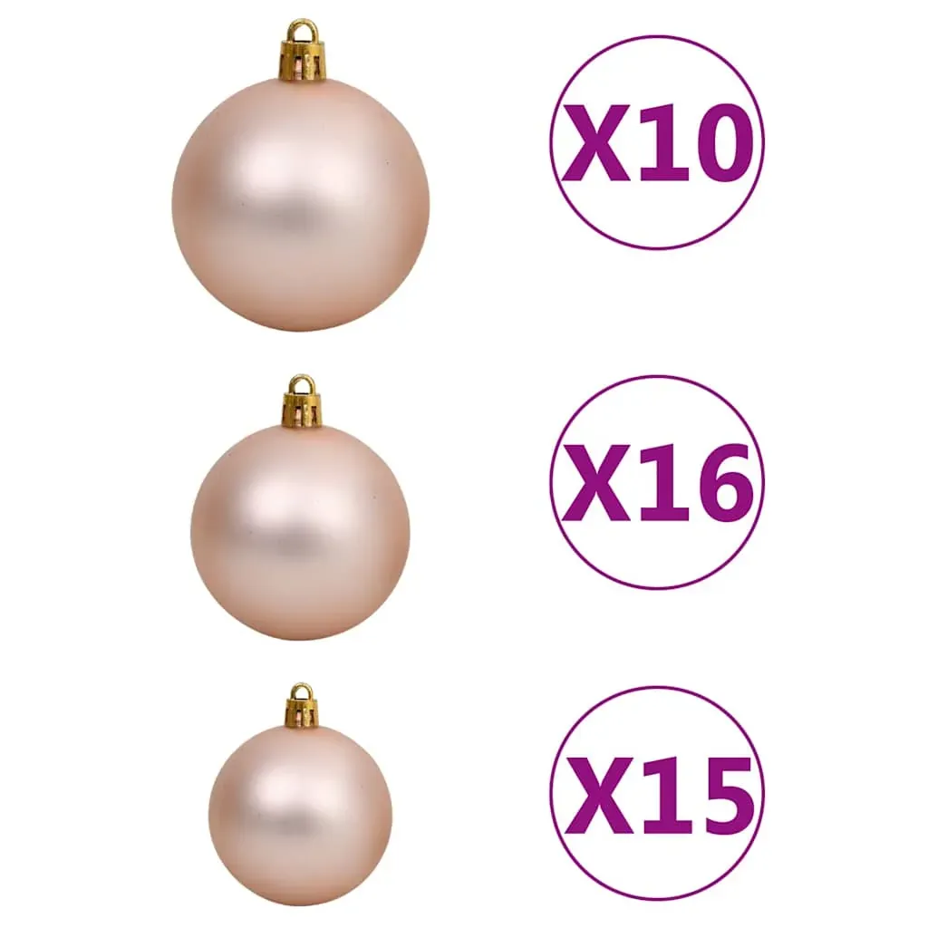 Slim Christmas Tree 300 LEDs & Ball Set & Flocked Snow 300 cm Price