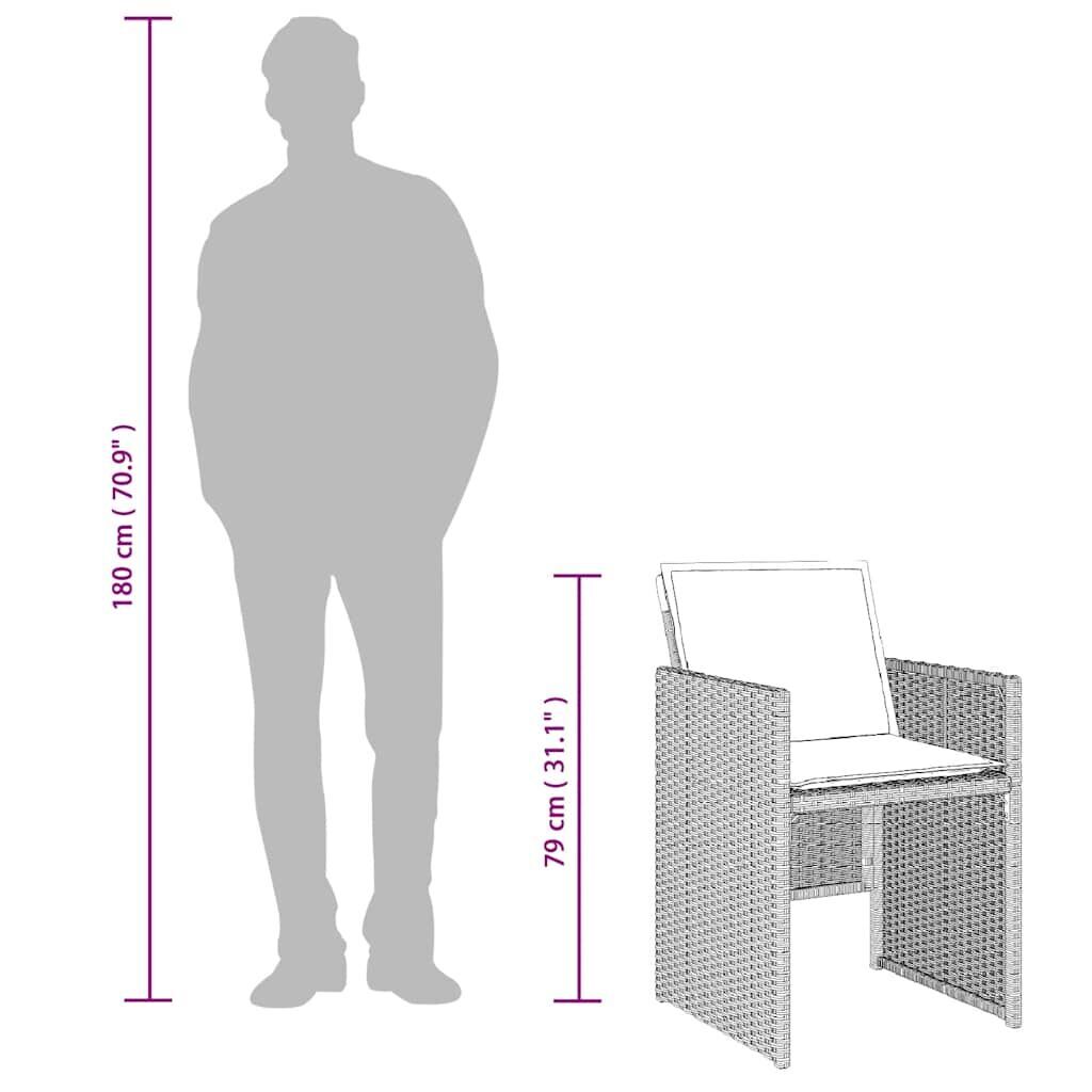 9 Piece Garden Dining Set with Cushions Light Grey Poly Rattan Price