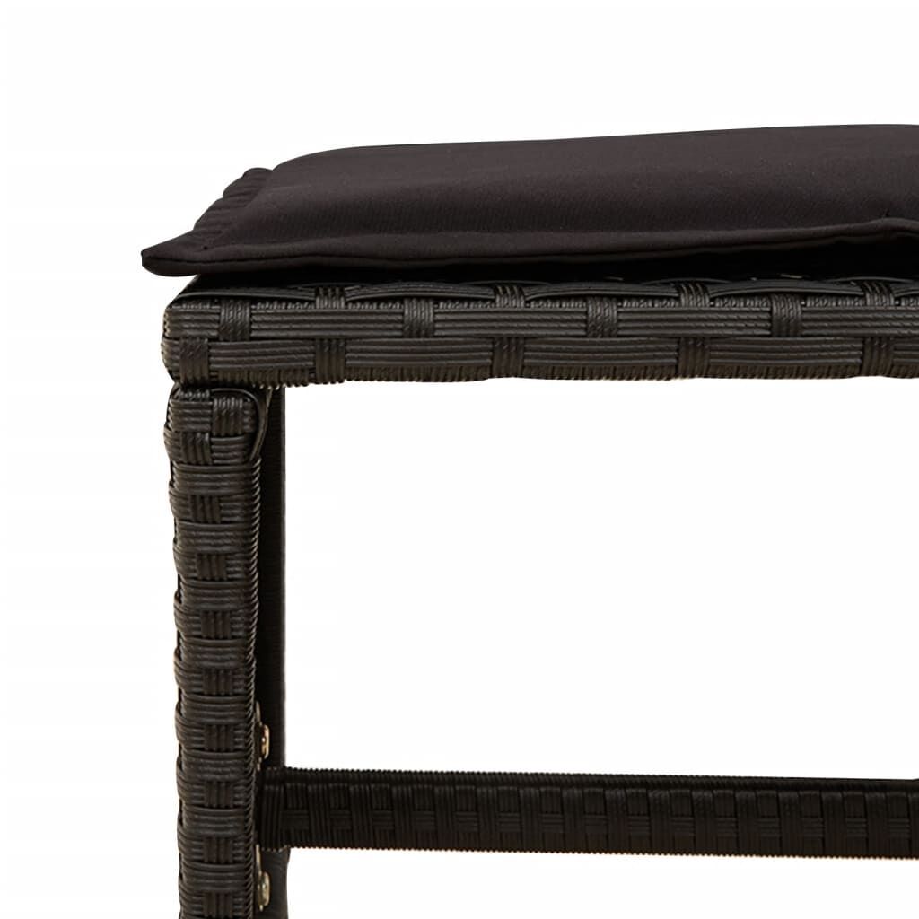 13 Piece Garden Dining Set with Cushions Black Poly Rattan Price