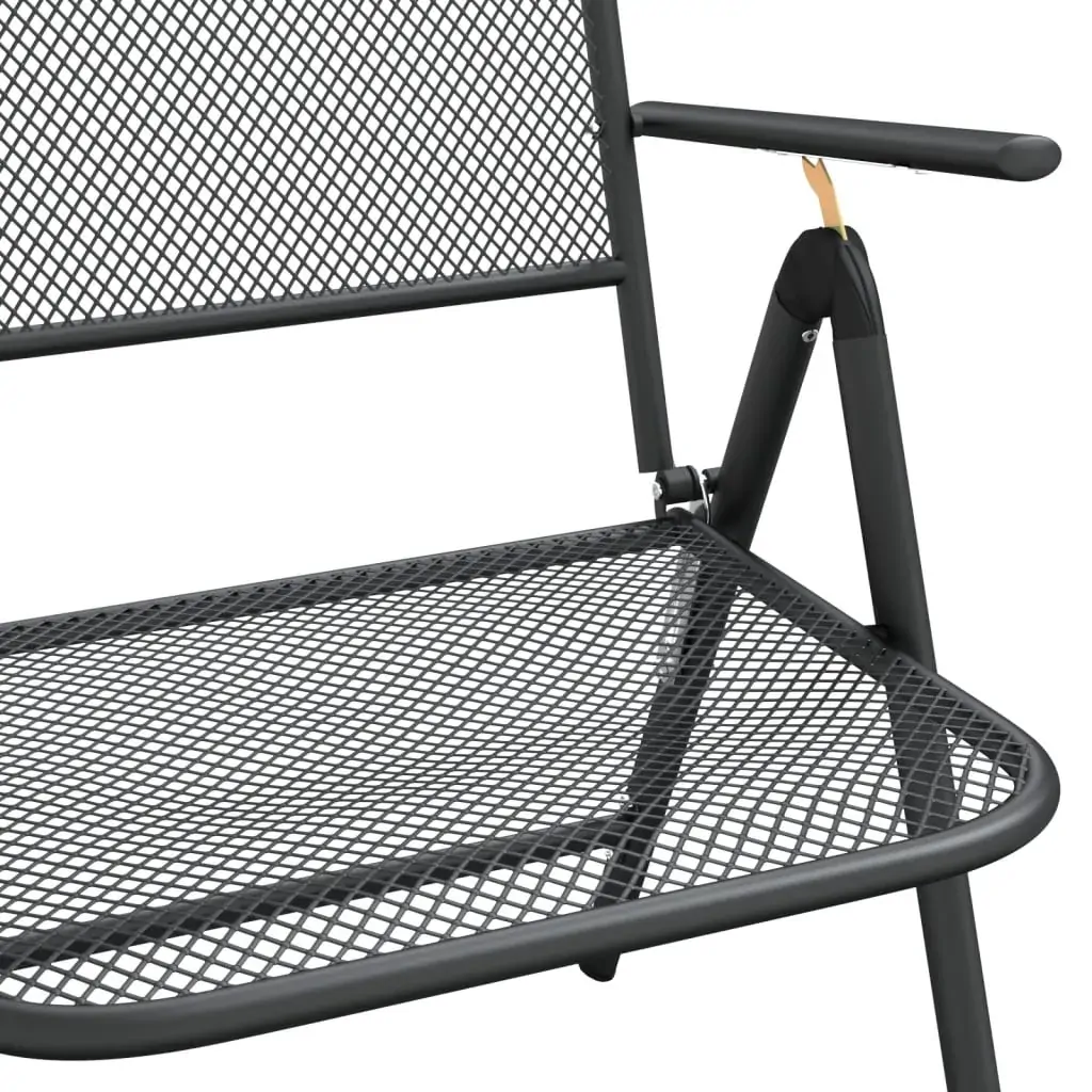 9 Piece Garden Dining Set Anthracite Metal Mesh Price