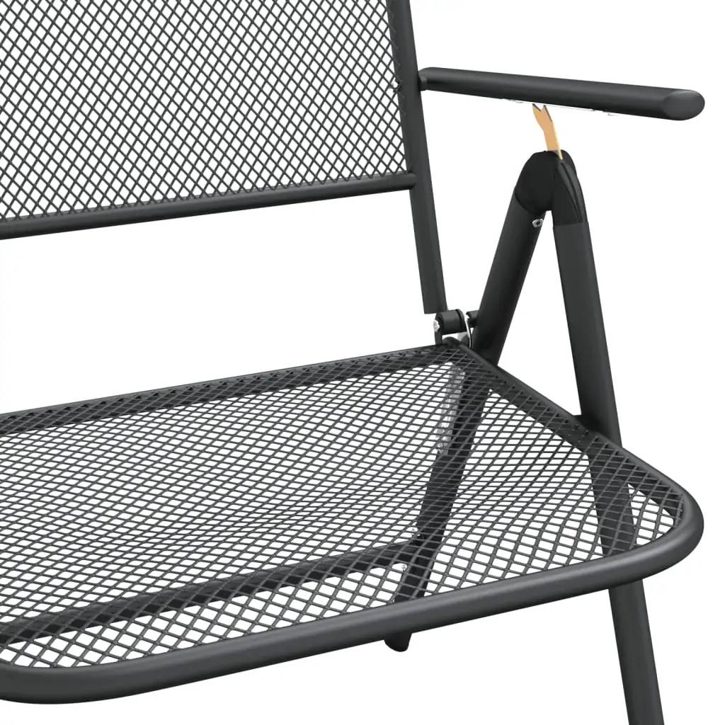9 Piece Garden Dining Set Anthracite Metal Mesh Price