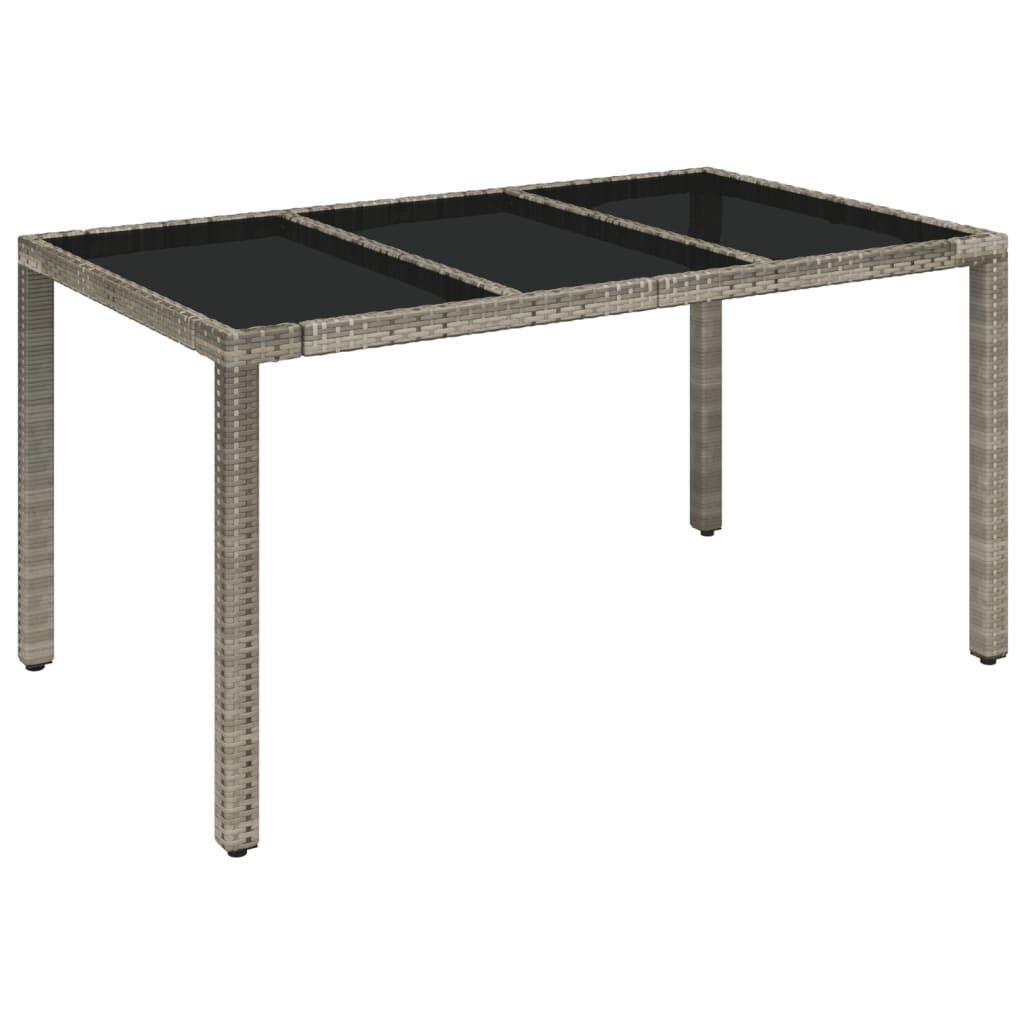 7 Piece Garden Dining Set with Cushions Grey Poly Rattan Price