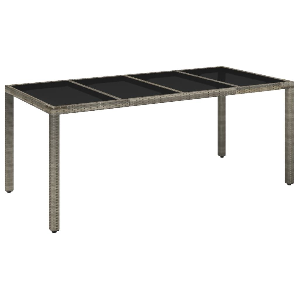 9 Piece Garden Dining Set with Cushions Grey Poly Rattan Price