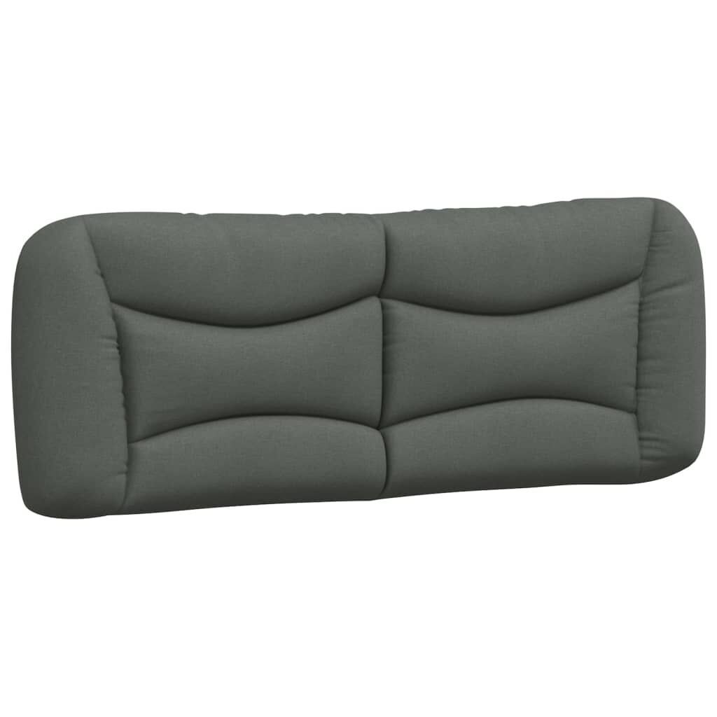 Bed Frame with LED without Mattress Dark Grey 183x203 cm King Fabric Price