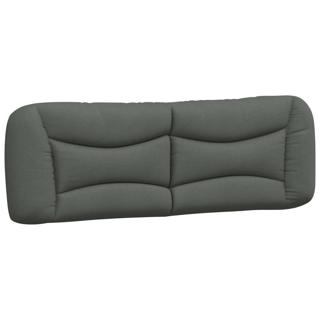 Bed Frame with LED without Mattress Dark Grey 152x203 cm Queen Fabric Price