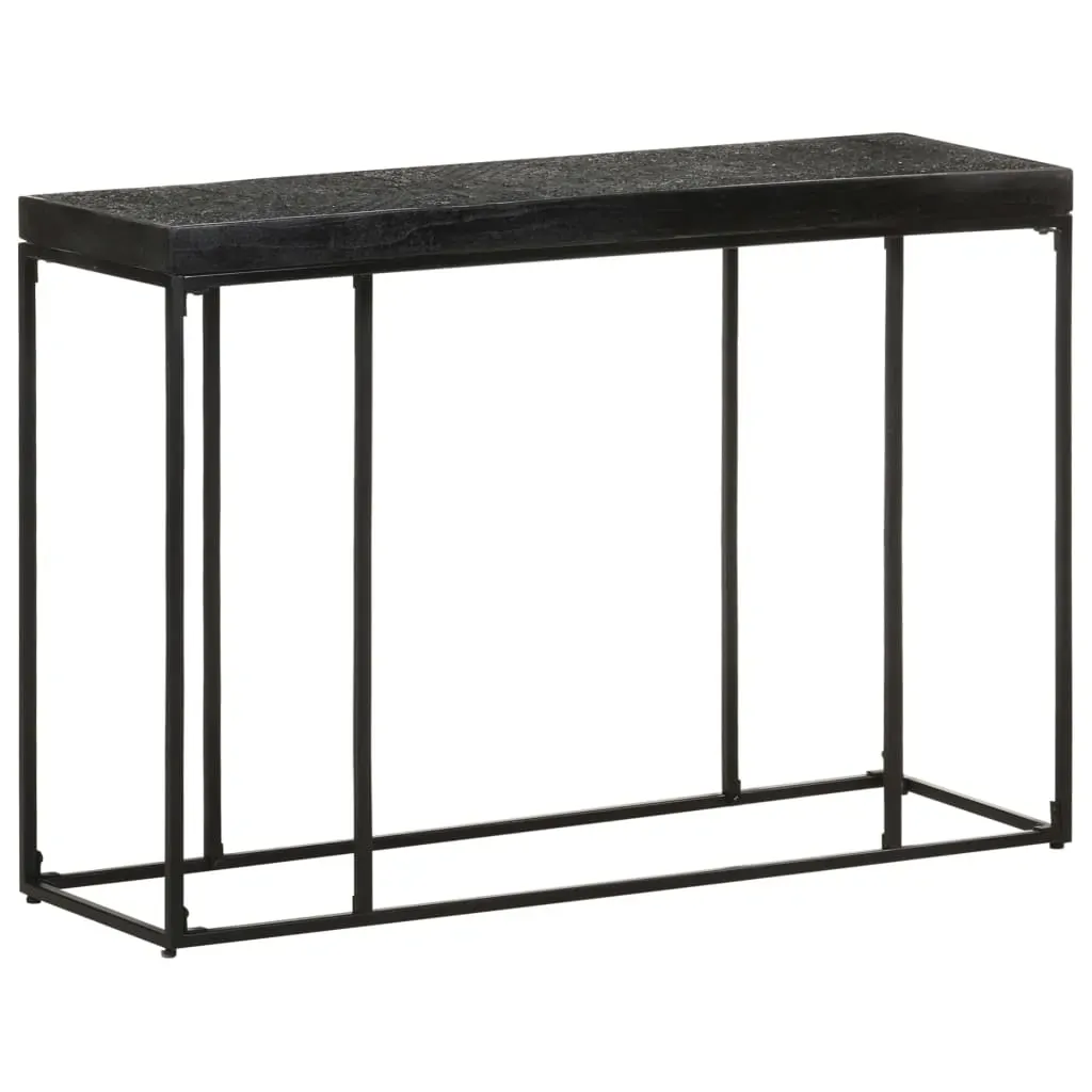 Console Table Black 110x35x76 cm Solid Acacia and Mango Wood Price