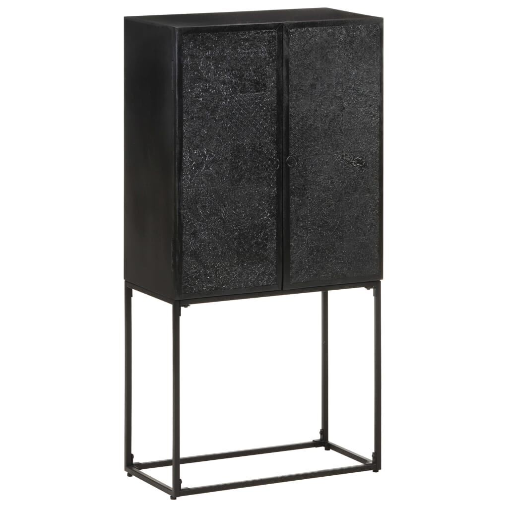 Sideboard Black 60x30x120 cm Solid Acacia and Mango Wood Price
