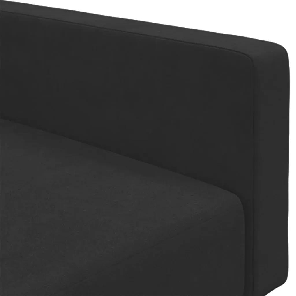 2-Seater Sofa Bed with Footstool Black Velvet Price