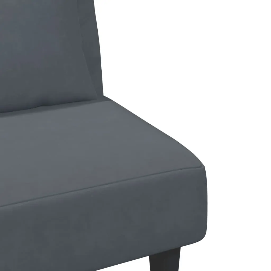 2 Piece Sofa Set with Pillows Dark Grey Velvet Price