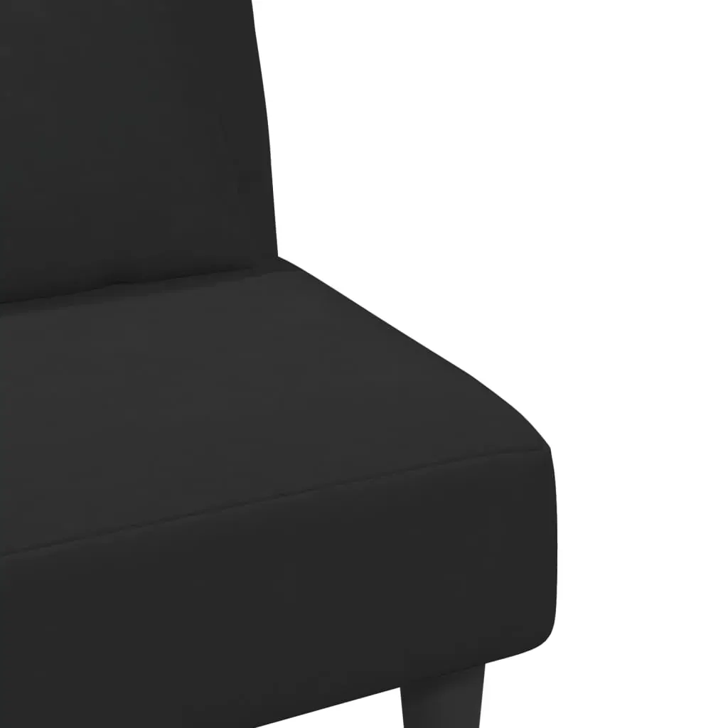 2 Piece Sofa Set with Pillows Black Velvet Price