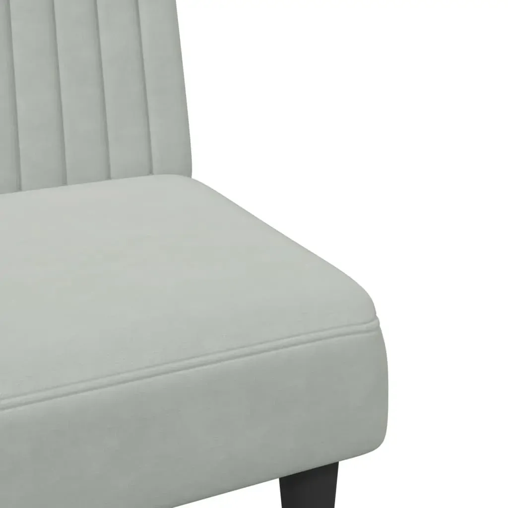 2 Piece Sofa Set Light Grey Velvet Price