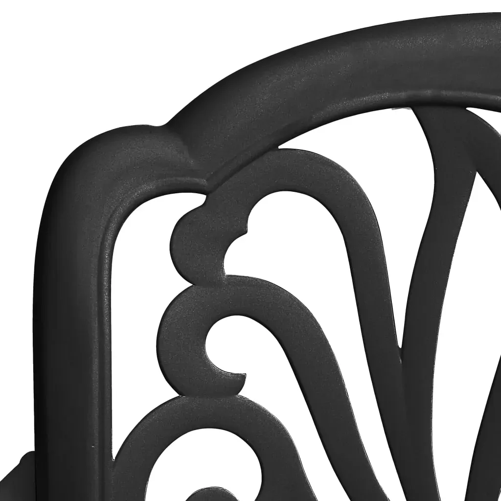3 Piece Bistro Set Black Cast Aluminium Price