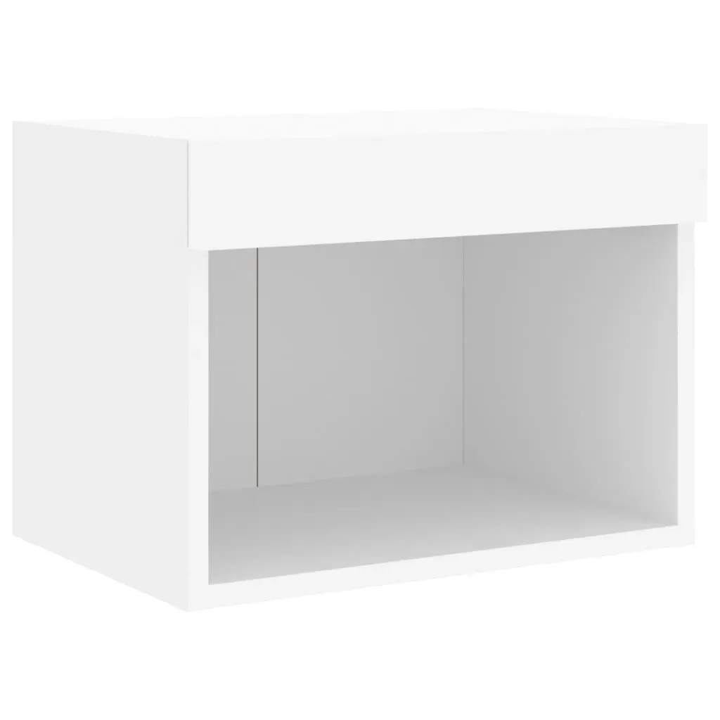 8 Piece TV Wall Units with LED White Engineered Wood Price