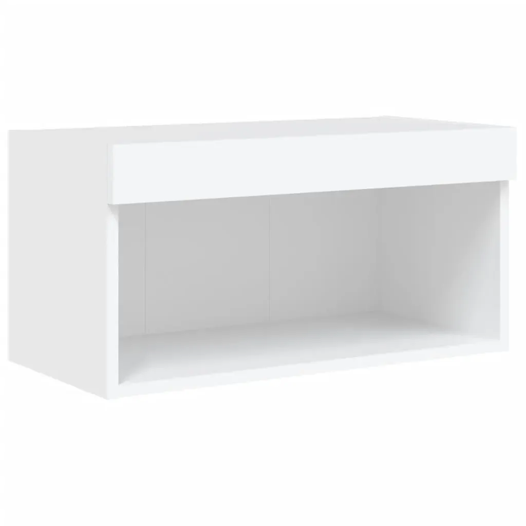 6 Piece TV Wall Units with LED White Engineered Wood Price