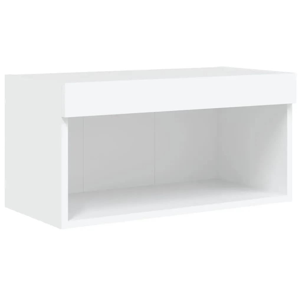 6 Piece TV Wall Units with LED White Engineered Wood Price