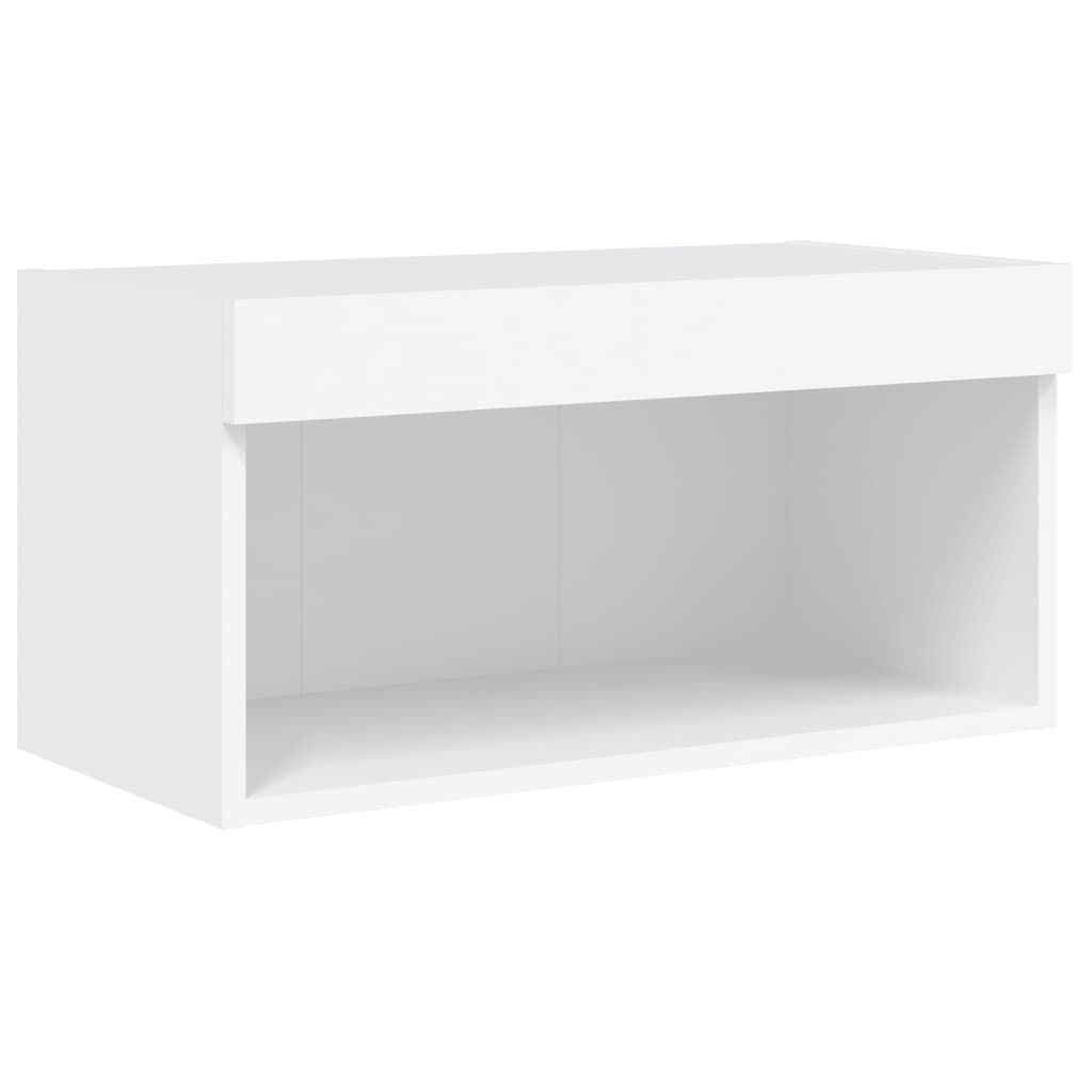 6 Piece TV Wall Cabinet Set with LED Lights White Price