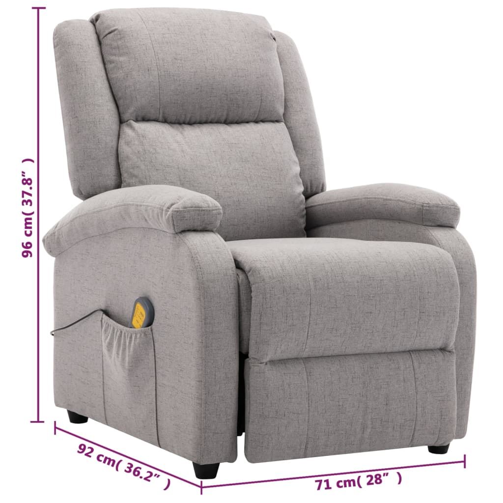 Massage Chair Light Grey Fabric Price