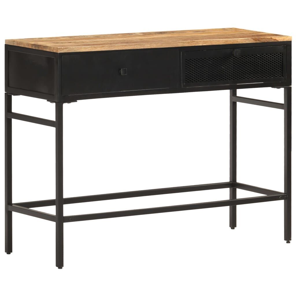 Sideboard 100x35x77 cm Solid Rough Mango Wood Price