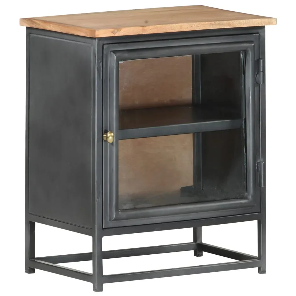 Bedside Cabinet Grey 40x30x50 cm Solid Acacia Wood Price