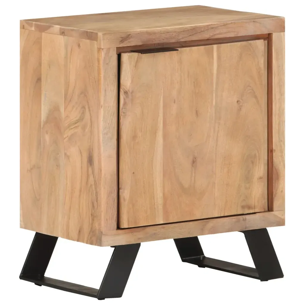 Bedside Cabinet 40x30x50 cm Solid Acacia Wood with Live Edges Price