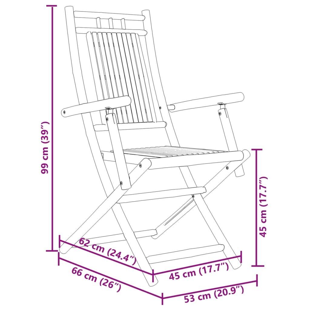 3 Piece Bistro Set Bamboo Price