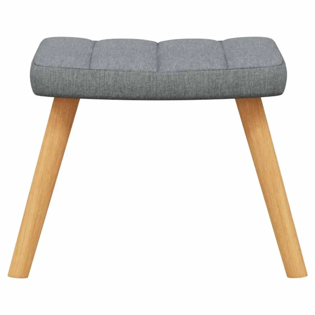 Rocking Chair with a Stool Light Grey Fabric Price