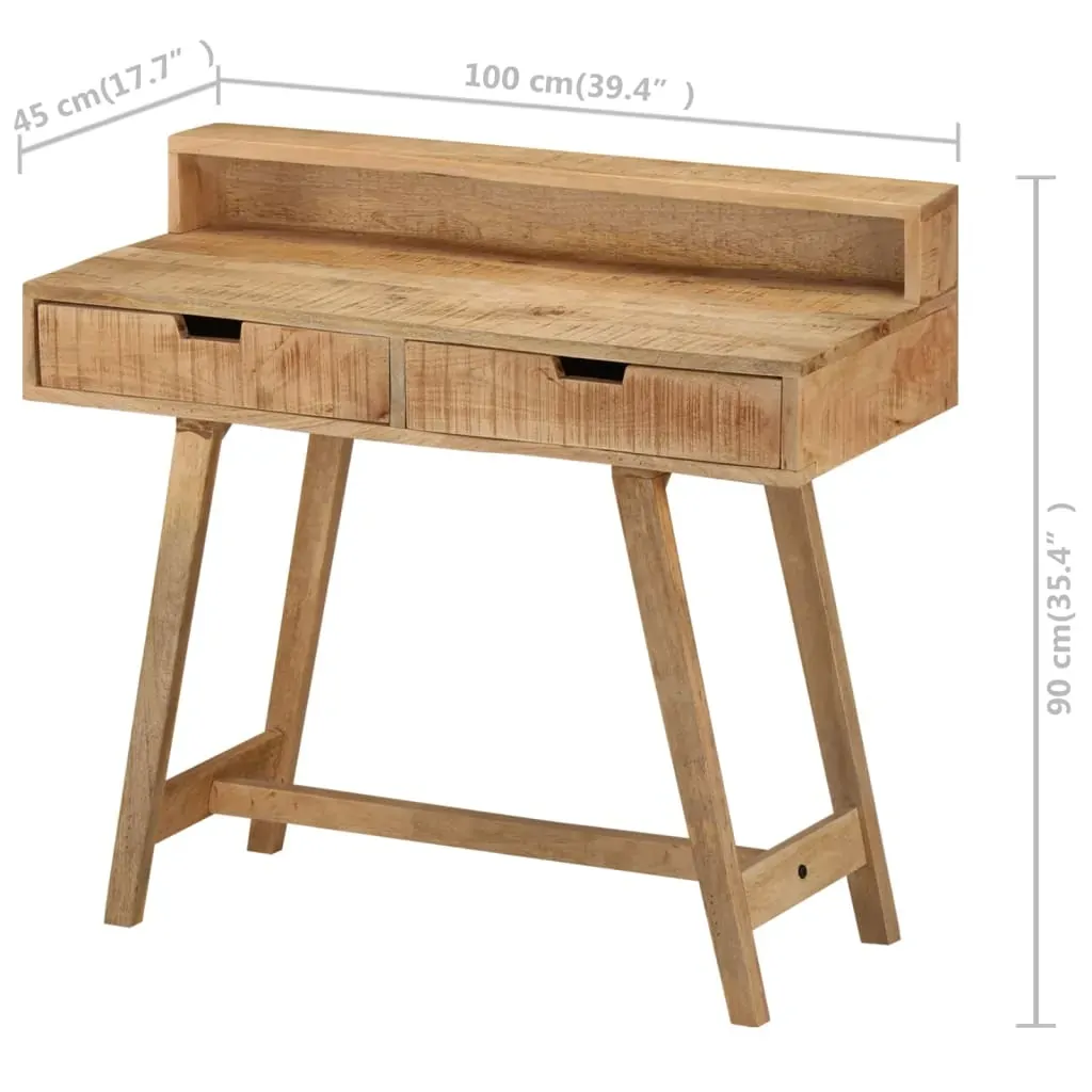 Desk 100x45x90 cm Solid Rough Mango Wood Price