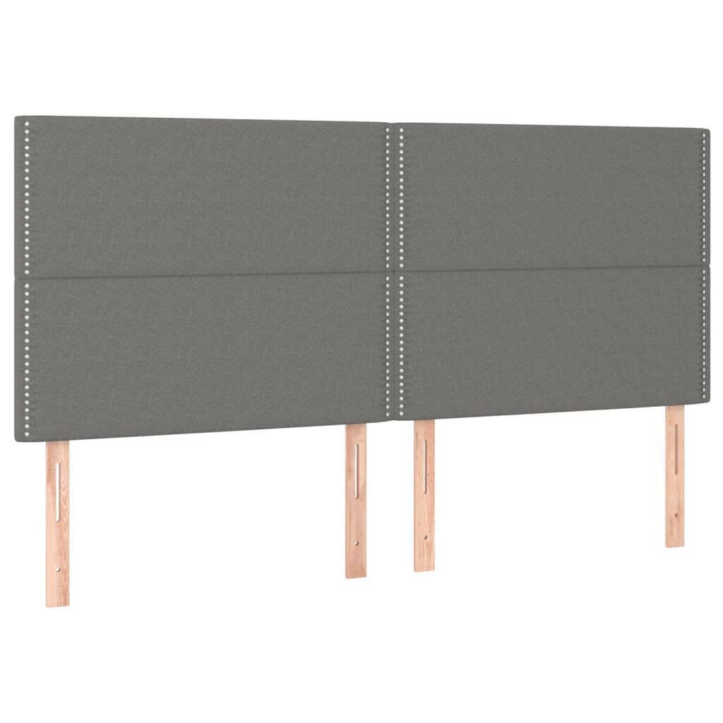 Bed Frame without Mattress Dark Grey 152x203 cm Queen Fabric Price