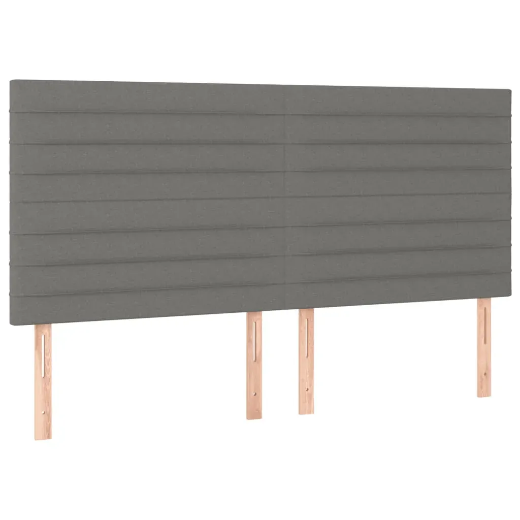 Bed Frame without Mattress Dark Grey 152x203 cm Queen Fabric Price