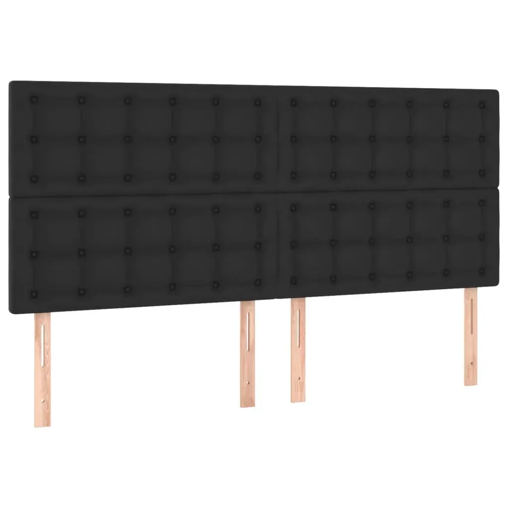 Bed Frame without Mattress Black 152x203 cm Queen Faux Leather Price
