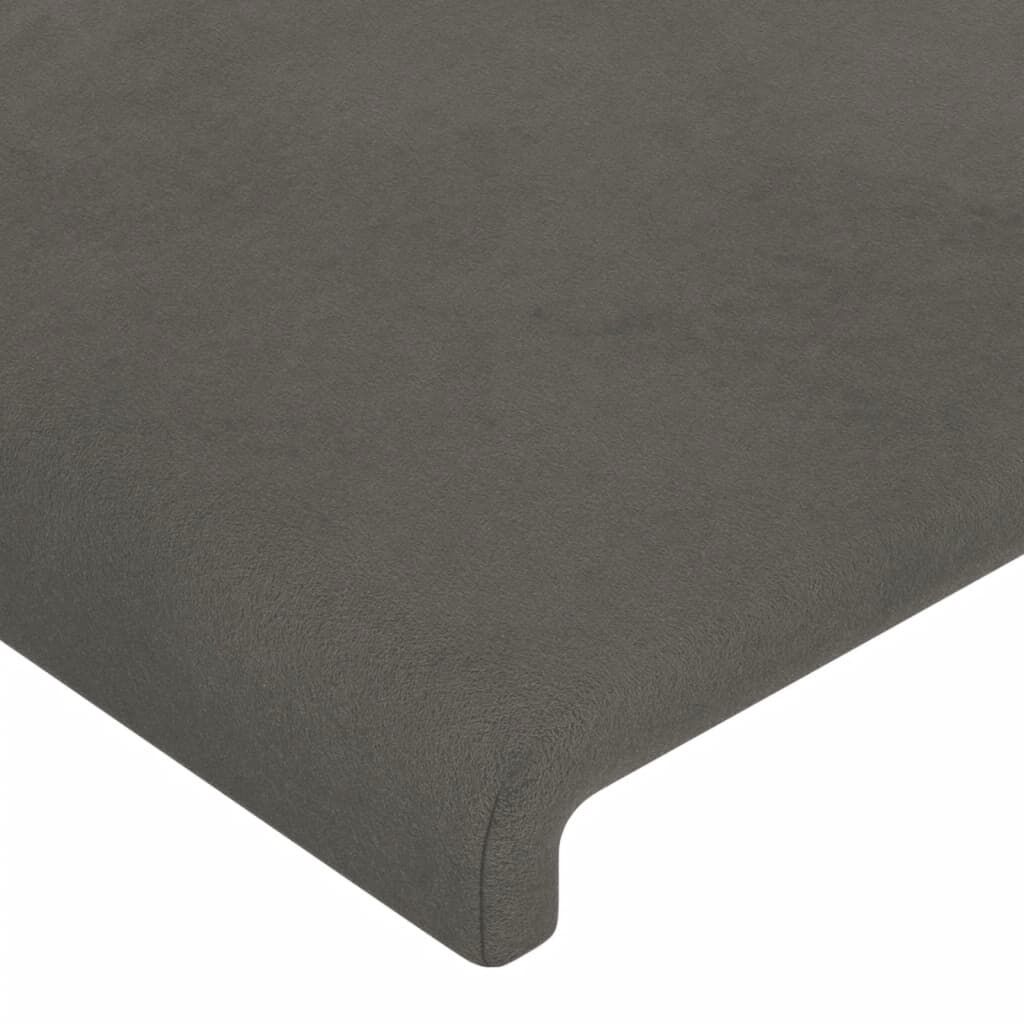 Bed Frame without Mattress Dark Grey 152x203 cm Queen Velvet Price