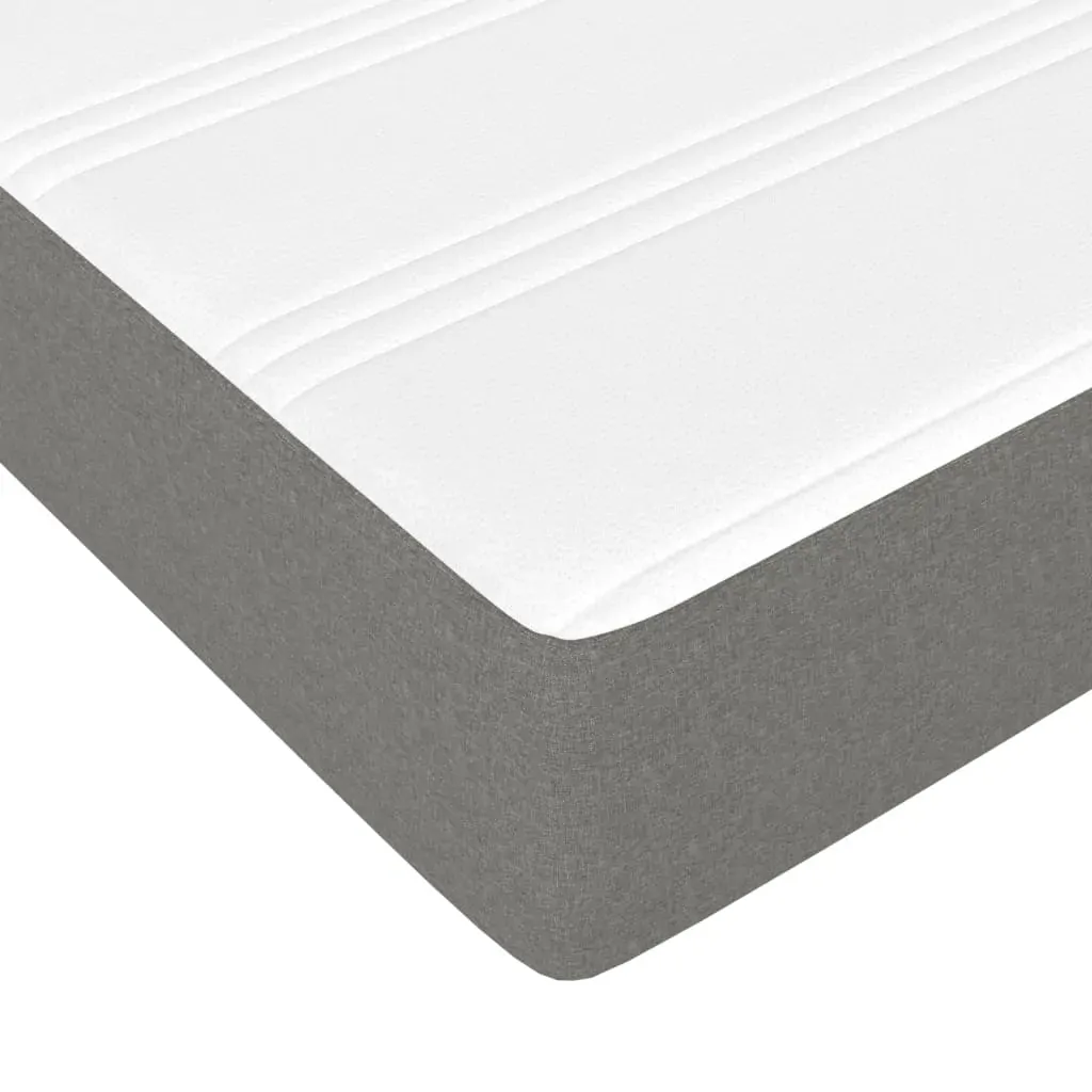 Box Spring Bed with Mattress Dark Grey 137x187 cm Double Size Fabric Price