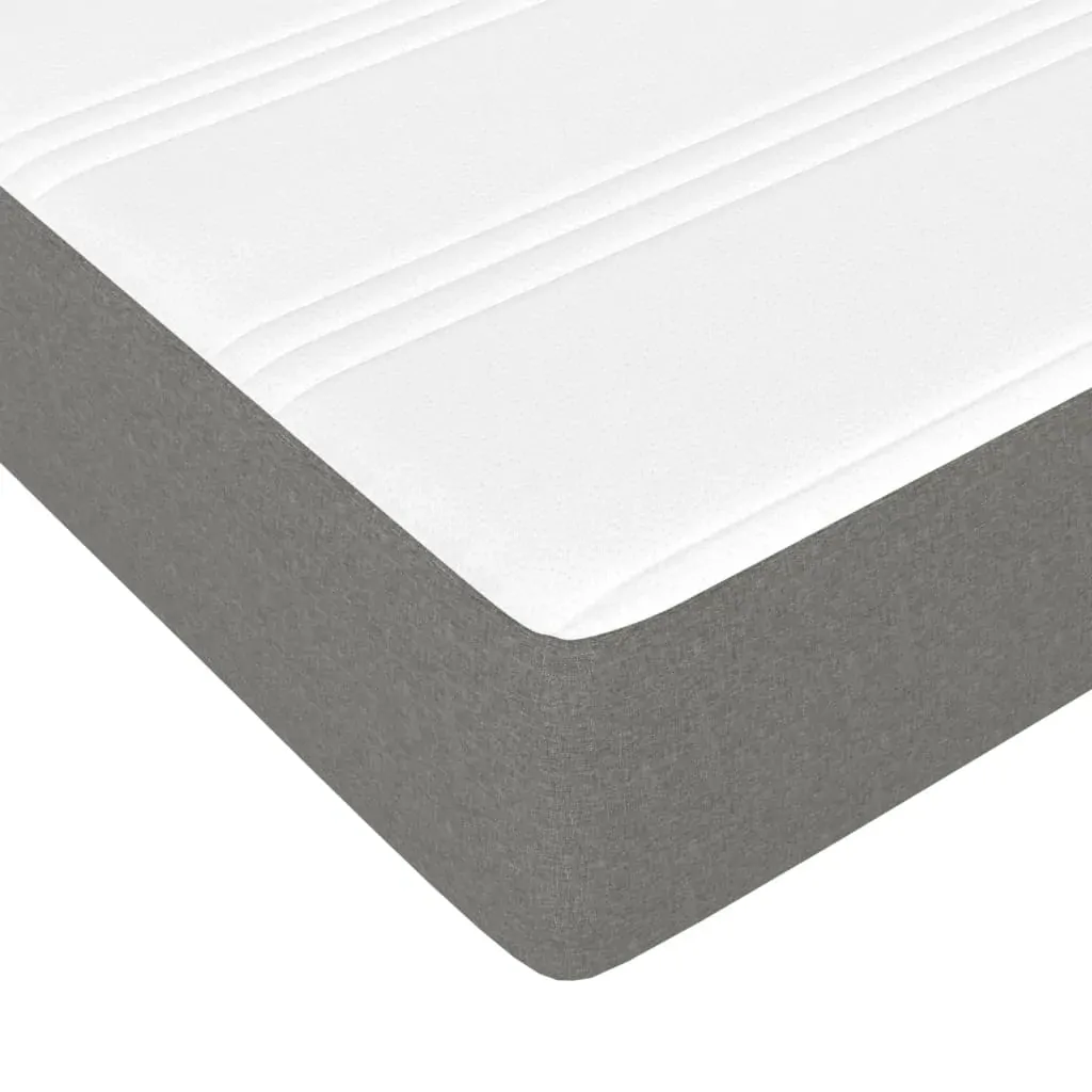 Box Spring Bed with Mattress Dark Grey 137x187 cm Double Size Fabric Price