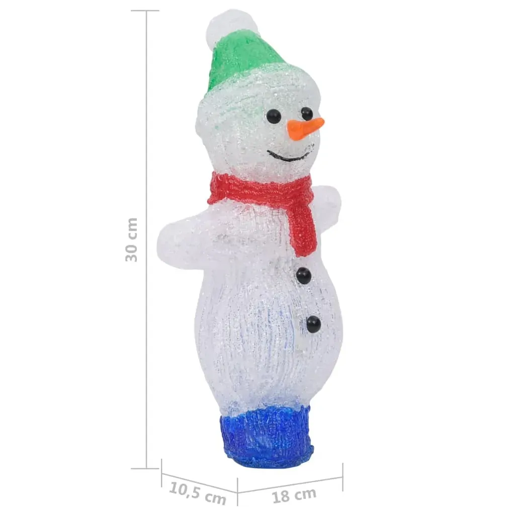 LED Christmas Acrylic Snowman Figure Indoor and Outdoor 30cm Price