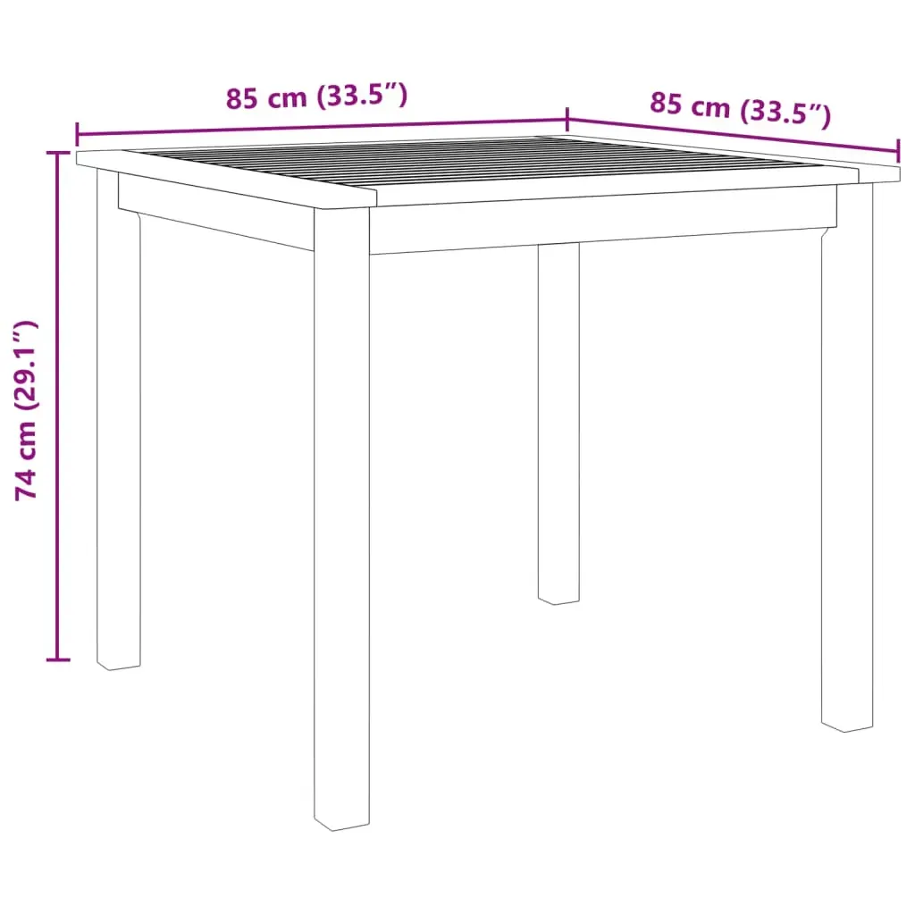 3 Piece Garden Dining Set Solid Wood Acacia Price