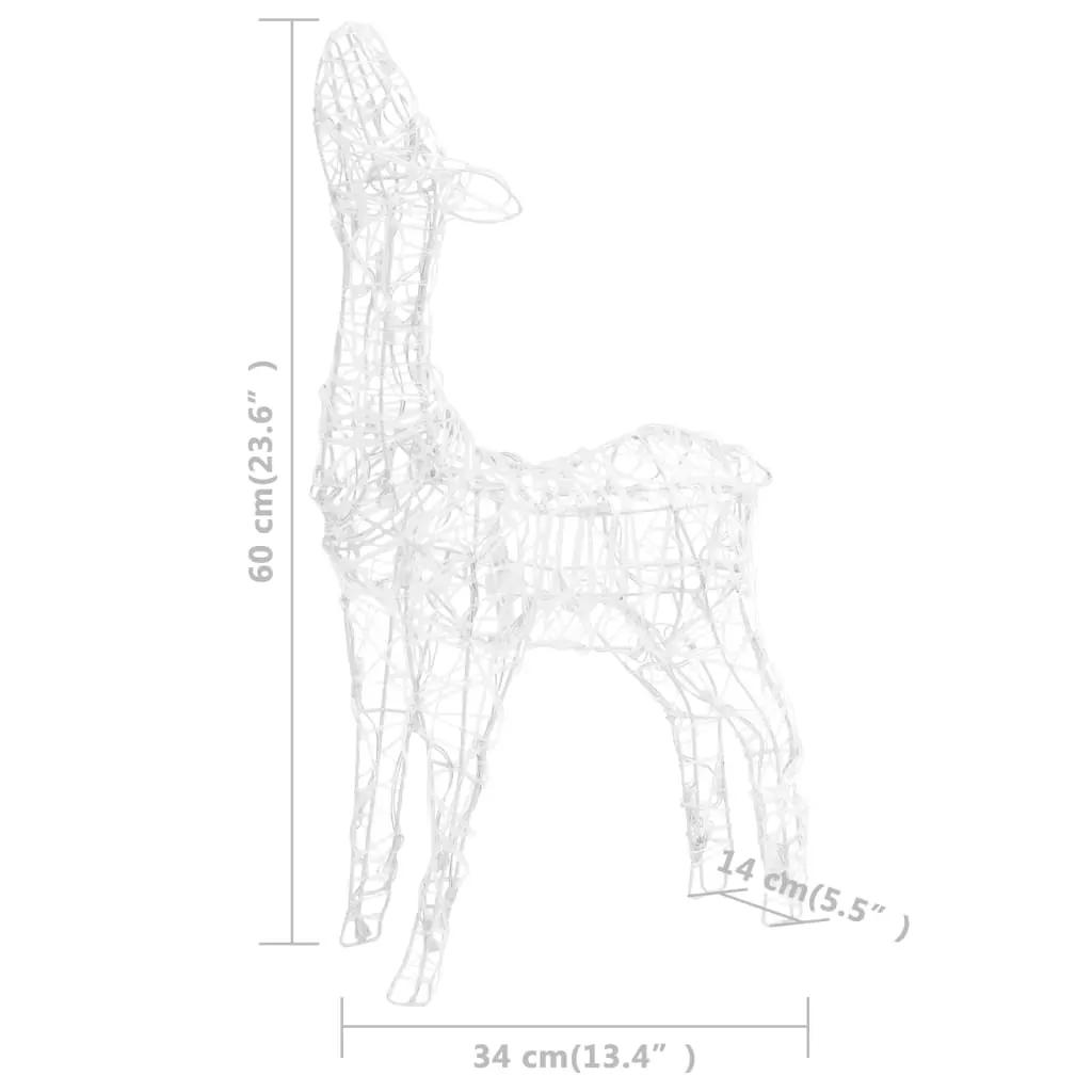 Acrylic Reindeer Family Christmas Decoration 160 LED Warm White Price